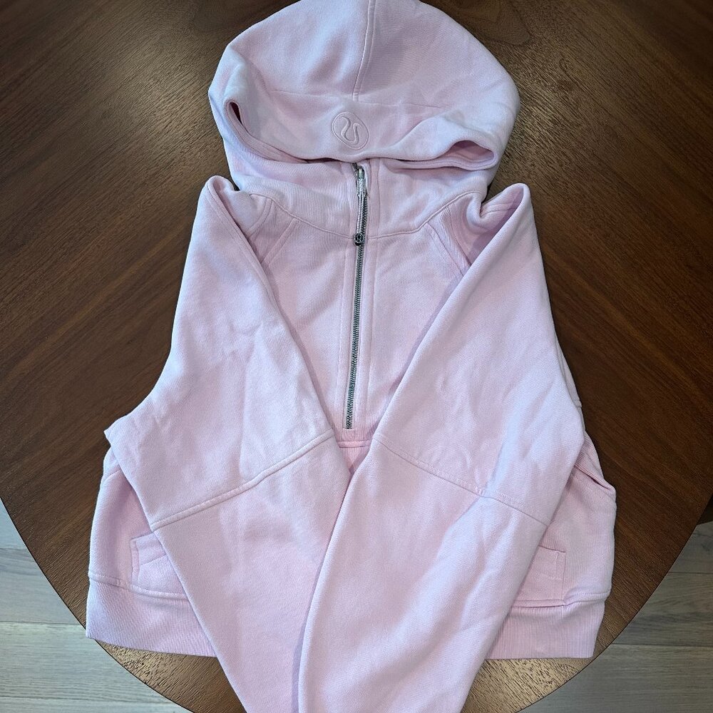 Lululemon Scuba Half-zip Hoodie Light Pink